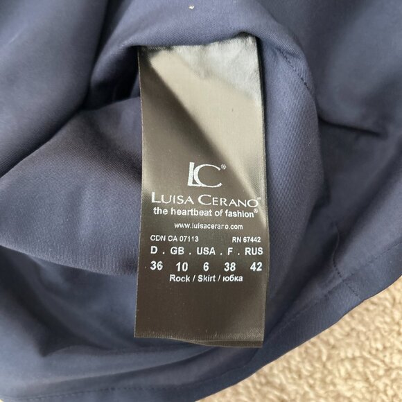 Luisa Cerano Charcoal Grey Tweed Miniskirt Size EU 36 - Picture 9 of 10